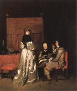 TERBORCH, Gerard parental admonition oil painting reproduction